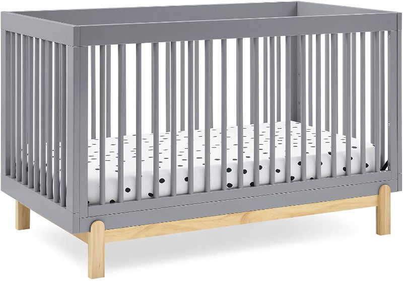 Photo 1 of Delta Children Poppy 3-in-1 Convertible Crib, Grey/Natural