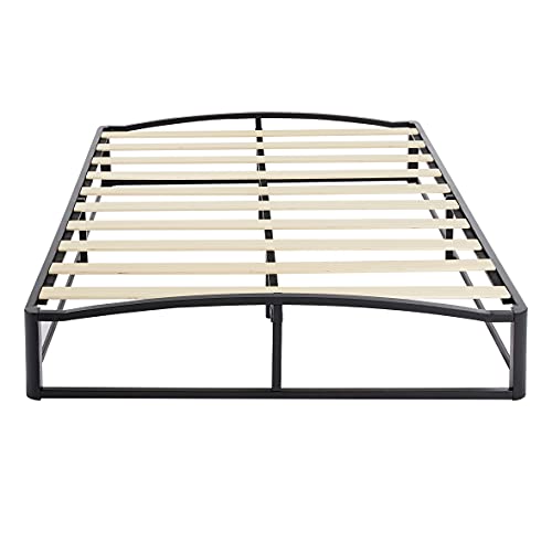 Photo 1 of Amazon Basics 10" Modern Metal Platform Bed with Wood Slat Support - Mattress Foundation - No Box Spring Needed, Full, **PREVIOUSLY OPENED**, **GOOD CONDITION**

