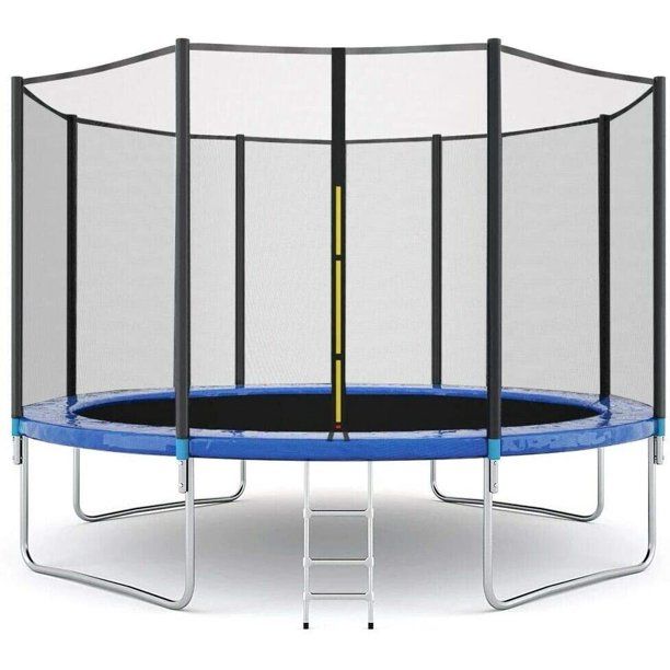 Photo 1 of 2 FT Trampoline with Enclosure Safety Net & Spring Cover, 400 LBS Weight Capacity...***PREVIOUSLY USED***, **FAIR CONDITION**, *** PHOTO FOR REFERENCE ONLY***, ***MAY NOT BE COMPLETE***



