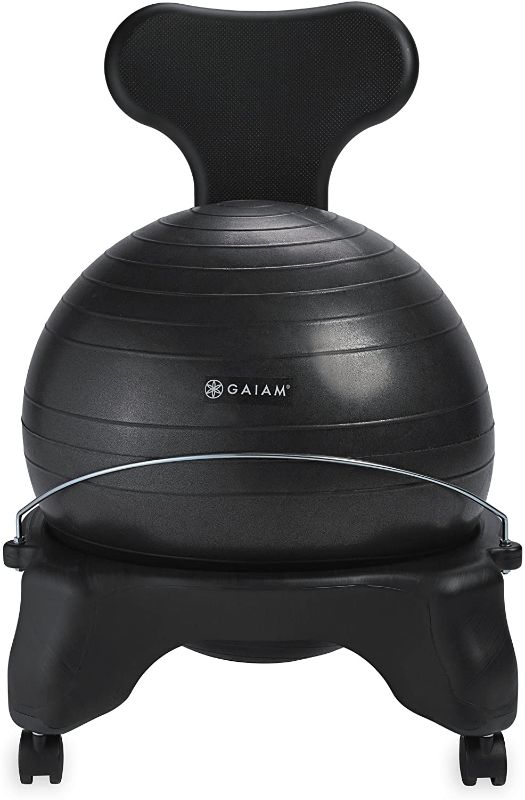 Photo 1 of Gaiam Classic Balance Ball Chair – Exercise Stability Yoga Ball Premium Ergonomic Chair for Home and Office Desk with Air Pump, Exercise Guide and Satisfaction Guarantee
**MISSING HARDWARE**