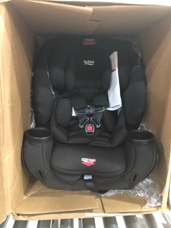 Photo 2 of Britax One4Life ClickTight All-In-One Car Seat – 10 Years of Use – Infant, Convertible, Booster – 5 to 120 Pounds - SafeWash Fabric, Eclipse Black , 20.5 x 19.5 x 25 Inch (Pack of 1)
