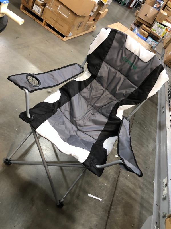 Photo 2 of  Camping Chair 
**LEFT ARM REST IS BROKEN**
**ACTUAL CHAIR IS DIFFERENT FROM STOCK PHOTO**