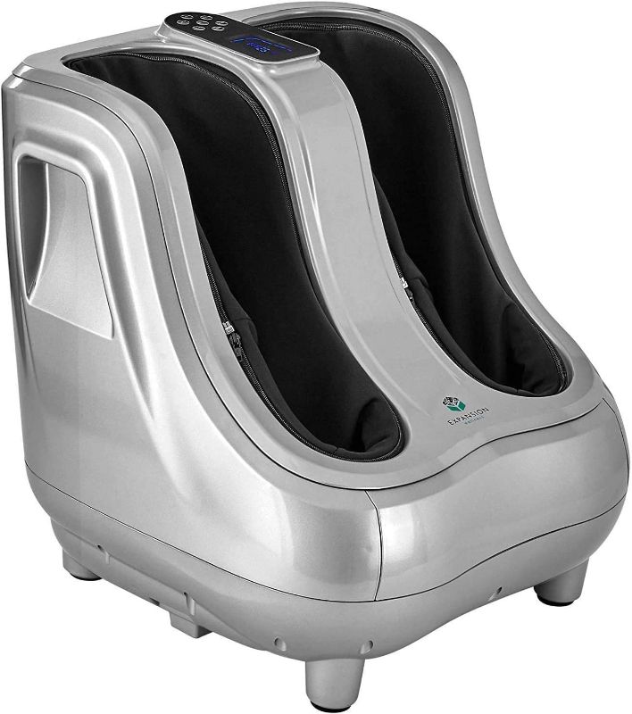 Photo 1 of Shiatsu Heated Foot and Calf Massager Machine to Relieve Sore Feet, Ankles, Calfs and Legs, Deep Kneading Therapy, Relaxation Vibration and Rolling & Stimulates Blood Circulation (Gray)
