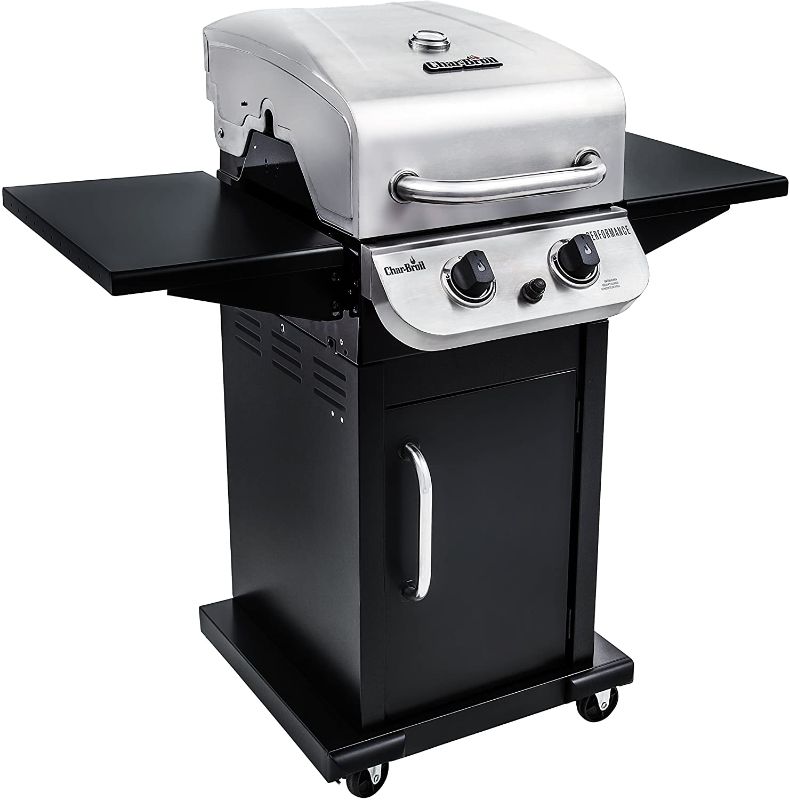 Photo 1 of Char-Broil 463673519 Performance Series 2-Burner Cabinet Liquid Propane Gas Grill, Stainless Steel
