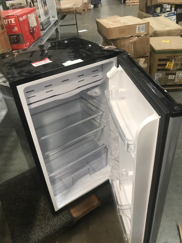 Photo 1 of 3.3 cu. ft. Mini Fridge in Stainless Look