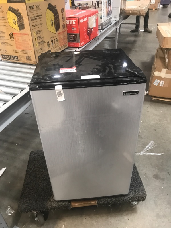Photo 1 of 3.3 cu. ft. Mini Fridge in Stainless Look