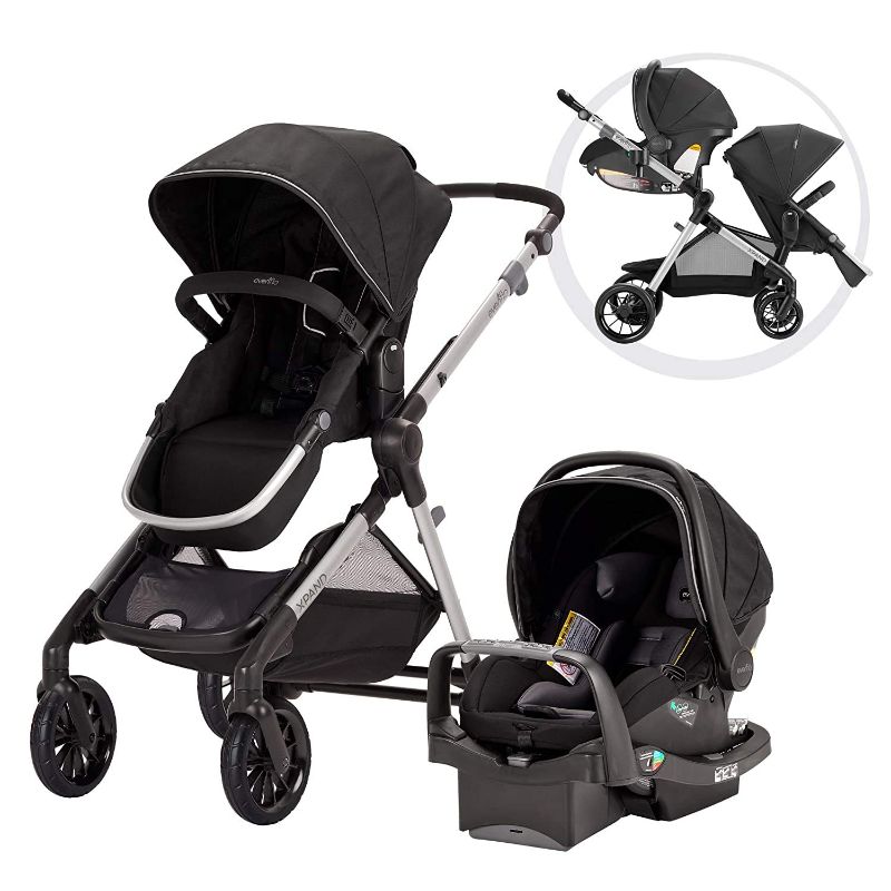 Photo 1 of Evenflo Pivot Xpand Modular Travel System with SafeMax Infant Car Seat ?34 x 26.5 x 41.5 inches

