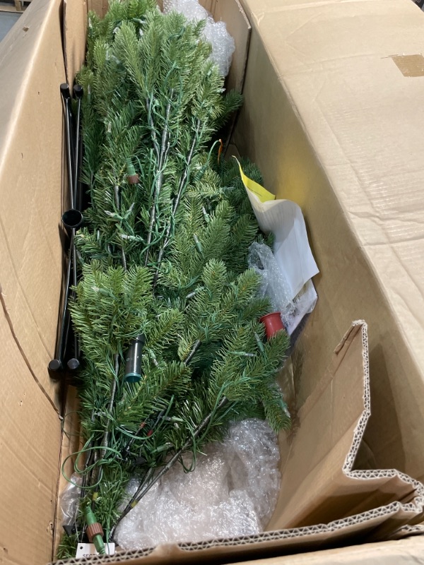 Photo 1 of 7.5 ft. Downswept Douglas Fir Artificial Christmas Tree with Dual Color LED Lights
