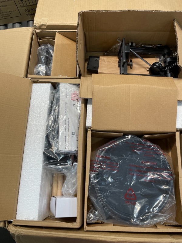 Photo 1 of Alesis Surge Mesh Kit | Eight-Piece Electronic Drum Kit with Mesh Heads | 40 Kits, 385 Sounds, 60 Play-Along Tracks | USB/MIDI Connectivity & Zildjian 5B Nylon Black Drumsticks
