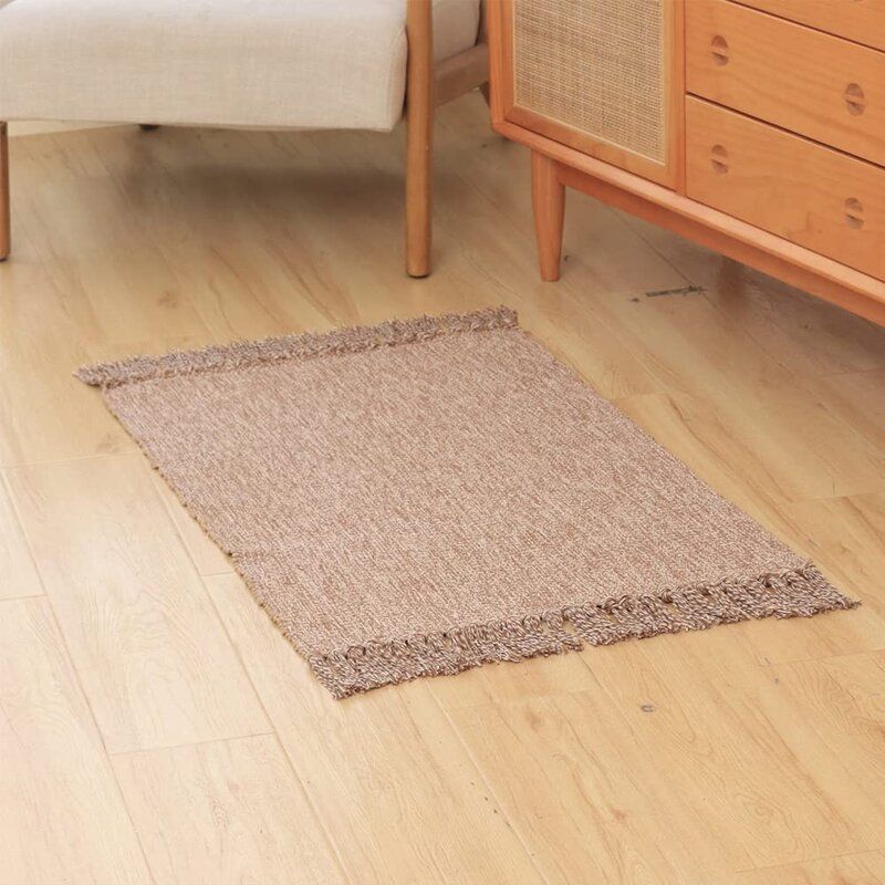 Photo 1 of **Stock Photo Just For Reference***
Beige Tasseled Home Rug, 2' 10" x 4' 9" 