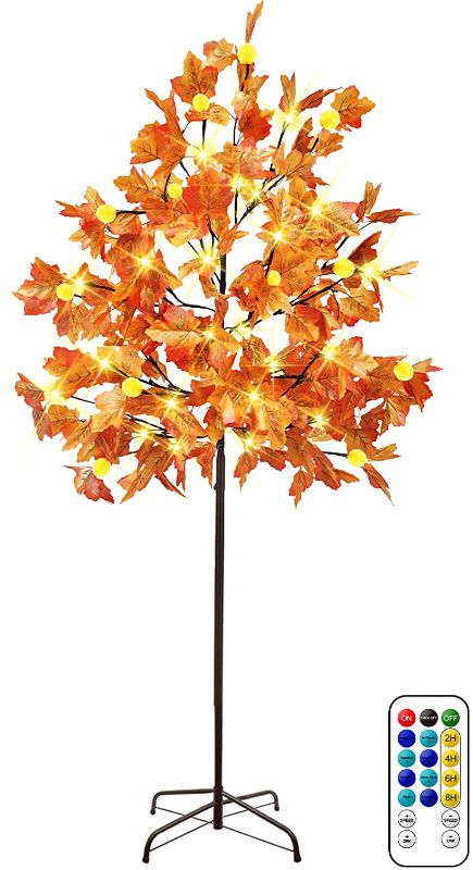 Photo 1 of 
TURNMEON 6 Feet Fall Thanksgiving Decorations Lighted Maple Tree with 132Led Lighted Pumpkin  Artificial Tree Harvest...