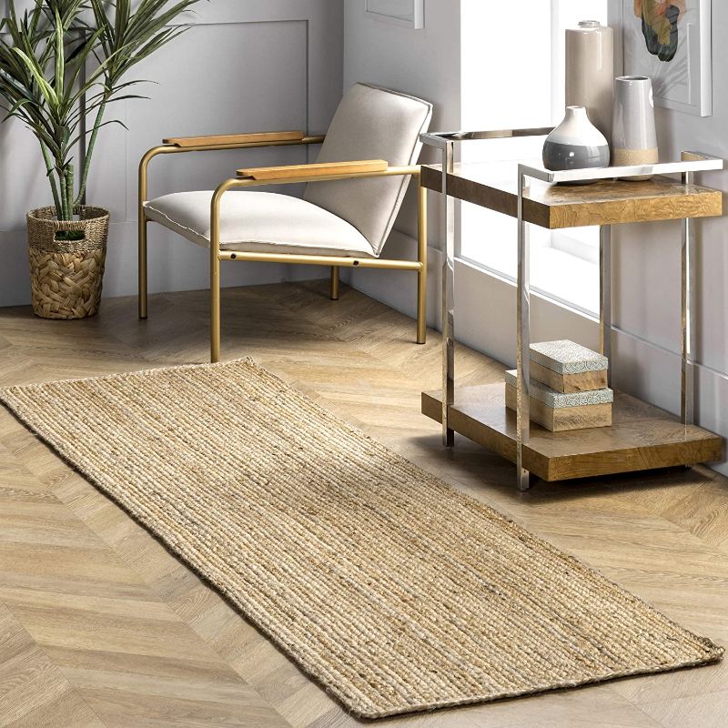 Photo 1 of 
nuLOOM Rigo Hand Woven Farmhouse Jute Runner Rug, 2' 6" x 10', Natural
Size:2 ft 6 in x 10 ft
Item Shape:Rectangular Runner
Color:Natural