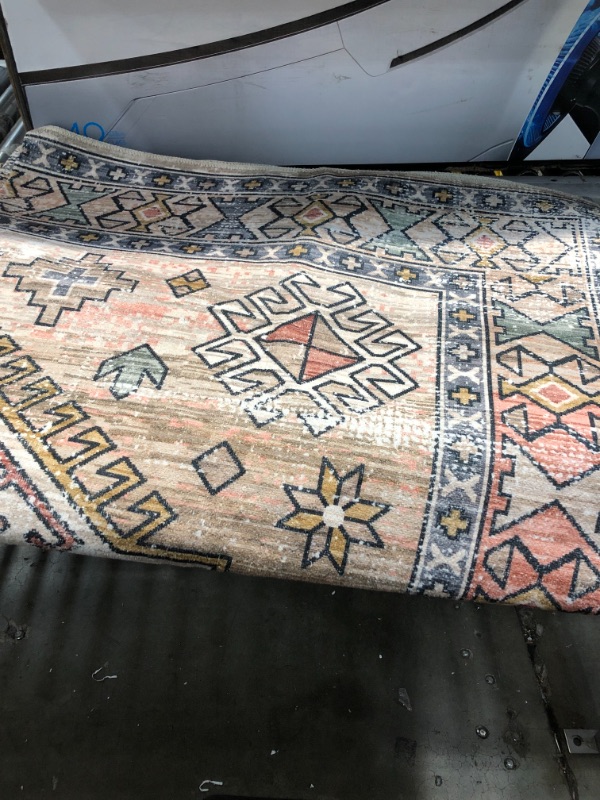 Photo 2 of 
nuLOOM Mae Machine Washable Tribal Motif Area Rug, 6' x 9', Peach
Color:Peach
Size:6 ft x 9 ft