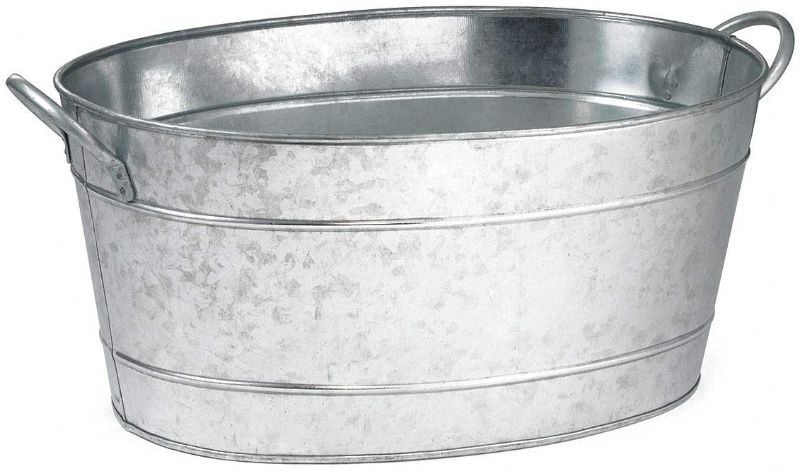 Photo 1 of 
Tablecraft Galvanised Steel Oval Beverage Tub 21ltr | Party Tub, Drinks Pail, Beer Bottle Cooler