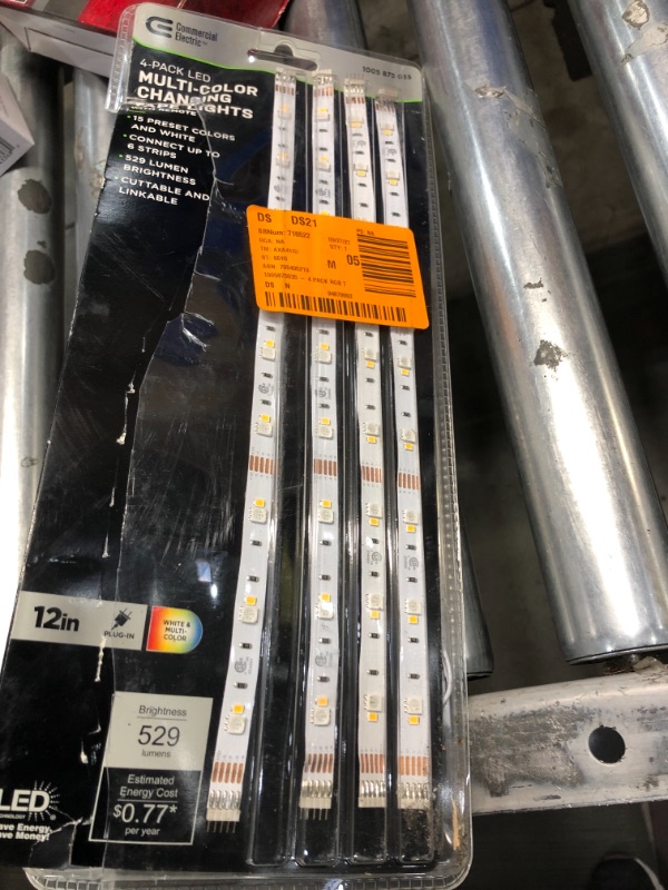 Photo 1 of Commercial Electric
12 in. LED Linkable RGBW Flexible Under Cabinet Light Kit (4-Strip Pack)