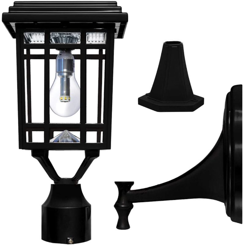 Photo 1 of 

Gama Sonic GS-114B-FPW-BLK Prairie Bulb Lamp Outdoor Solar Light Fixture, Pole Pier & Wall Mount Kits, Black
Color:Black
Style:LED Bulb