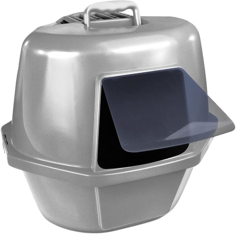 Photo 1 of 
Van Ness Corner Enclosed Cat Pan, Silver, Large (CP9)