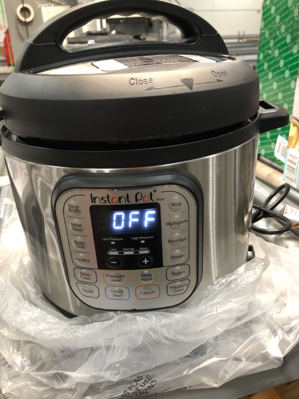 Photo 2 of 
Instant Pot Duo 7-in-1 Electric Pressure Cooker, Slow Cooker, Rice Cooker, Steamer, Sauté, Yogurt Maker, Warmer & Sterilizer, 6 Quart, Stainless Steel/Black
Size:6qt