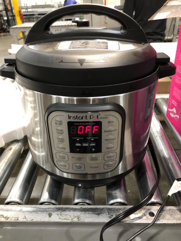 Photo 2 of 
Instant Pot Duo 7-in-1 Electric Pressure Cooker, Slow Cooker, Rice Cooker, Steamer, Sauté, Yogurt Maker, Warmer & Sterilizer, 8 Quart, Stainless Steel/Black
Size:8qt