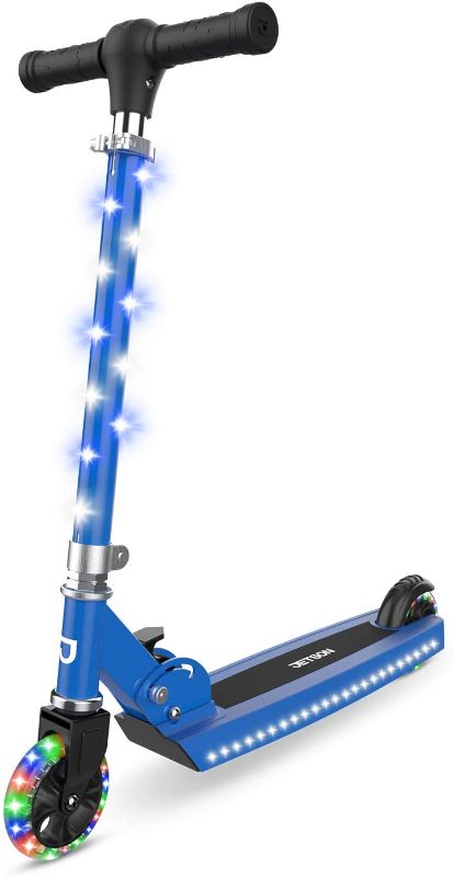 Photo 1 of 
Jetson Jupiter Kick Scooter for Kids, LED Light-up Scooter, Adjustable Handlebar, Rear Brake, Lightweight Design
Color:Blue
