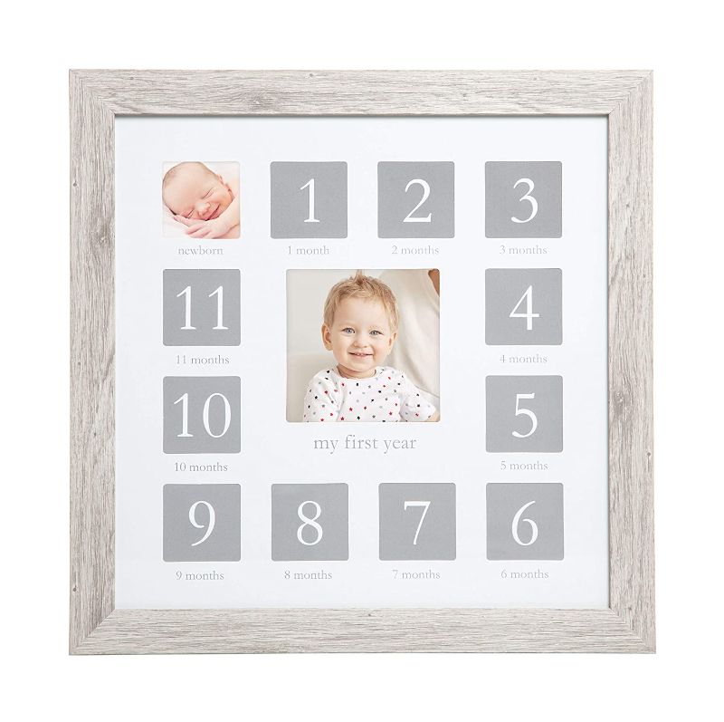 Photo 1 of 
Kate & Milo Baby’s First Year Picture Frame, Woodland Nursery, Rustic
