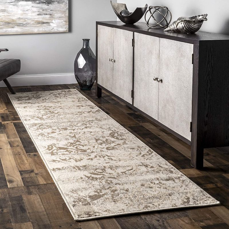 Photo 1 of 
nuLOOM Freja Distressed Runner Rug, 2' 6" x 12', Beige