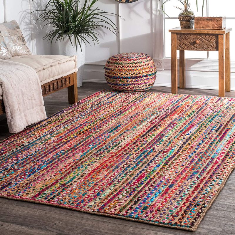 Photo 1 of 
nuLOOM Aleen Braided Cotton/ Jute Area Rug, 4' x 6', Multi