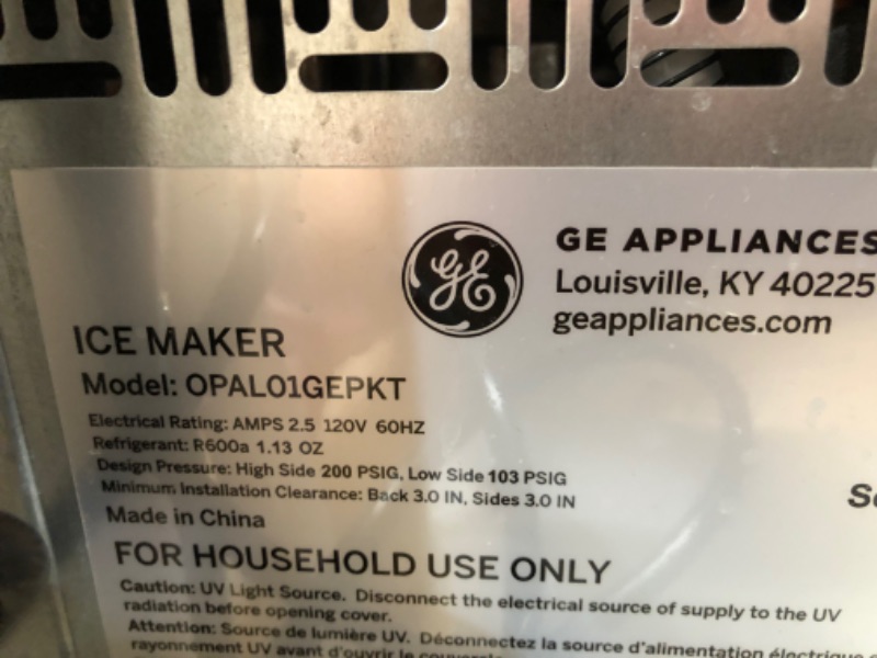 Photo 6 of ***PARTS ONLY***GE Profile Opal | Countertop Nugget Ice Maker with Side Tank | Portable Ice Machine with Bluetooth Connectivity | Smart Home Kitchen Essentials | Stainless...
