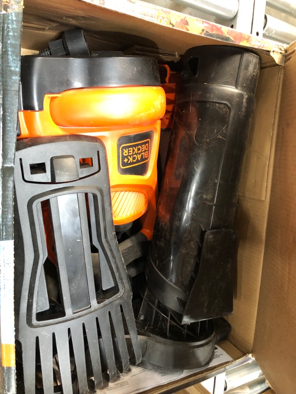 Photo 1 of BLACK+DECKER 3-in-1 Electric Leaf Blower with Leaf Blower Vacuum Bags, Disposable (BV6600 & BV-008)
PARTS  ONLY