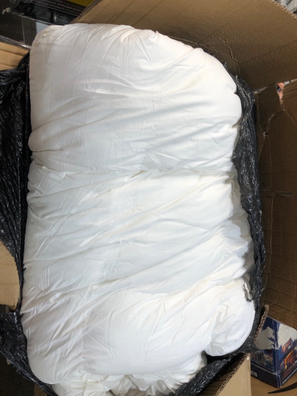 Photo 1 of LUCID Ultra Plush 3 Inch Down Alternative Fiber Bed Mattress Topper-Allergen Free Pillow Top-Soft and Breathable Cotton Percale Cover, King, White
