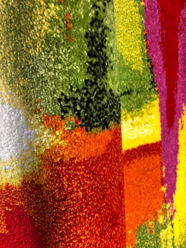 Photo 1 of Well Woven Viva Creativity Modern Abstract Multi Bright Area Rug 5'3" Round
NOT BOXED!