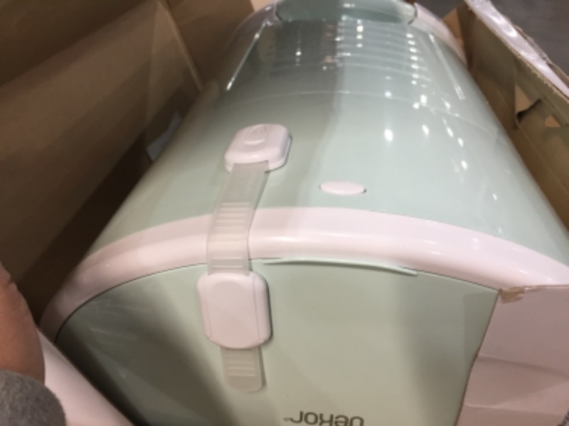 Photo 1 of Dekor Plus Hands-Free Diaper Pail | Soft Mint | Easiest to Use | Just Step – Drop – Done | Doesn’t Absorb Odors | 20 Second Bag Change | Most Economical...
