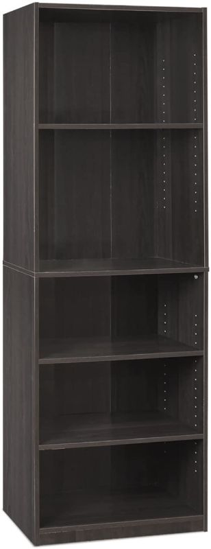 Photo 1 of Furinno JAYA Simply Home 5 - Shelf Bookcase, Adjustable Shelves, Espresso