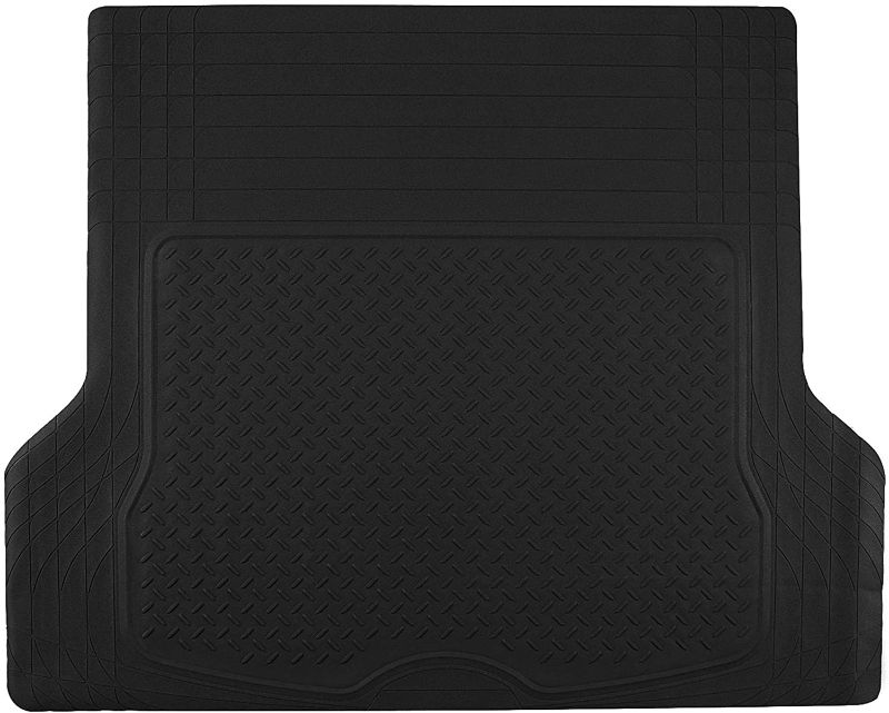 Photo 1 of FH Group Black Trimmable Heavy Duty Vinyl 56 in. x 43 in. Cargo Mat