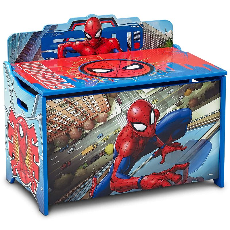 Photo 1 of Delta Children Deluxe Toy Box, Spider-Man
