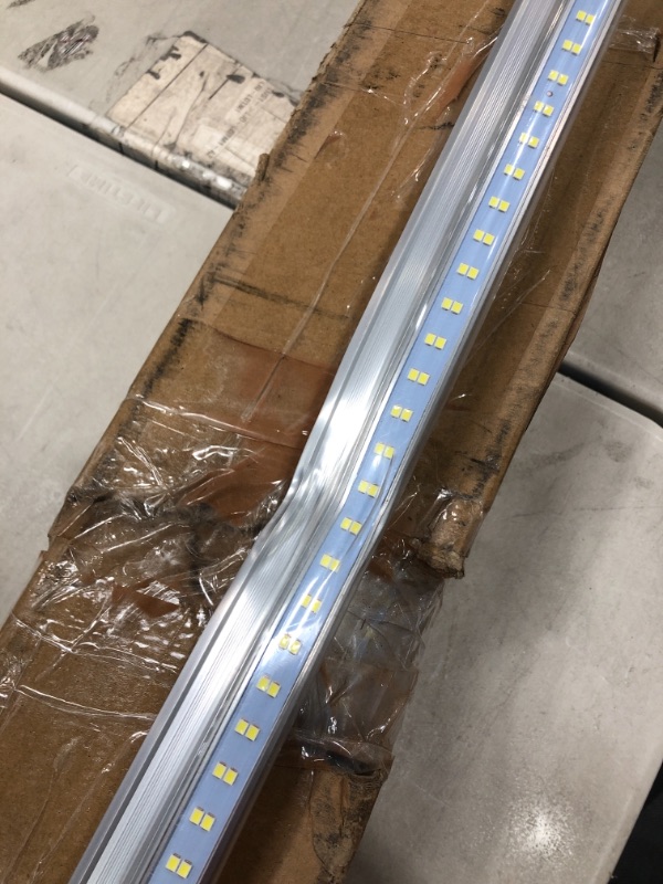 Photo 3 of 10 PCS-T8 T10 T12 LED Tube Light, 8 Foot , 100W Rotate V Shaped, R17D/HO 8FT LED Bulb ,6000K Cold White, 14500LM, Clear Cover, (Replacement for F96T12/CW/HO 150W), Ballast Bypass,Dual-End Powered,
