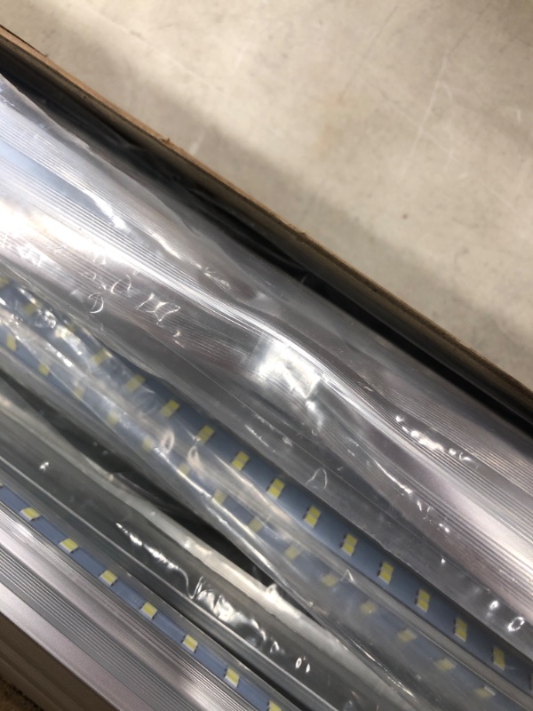 Photo 4 of 10 PCS-T8 T10 T12 LED Tube Light, 8 Foot , 100W Rotate V Shaped, R17D/HO 8FT LED Bulb ,6000K Cold White, 14500LM, Clear Cover, (Replacement for F96T12/CW/HO 150W), Ballast Bypass,Dual-End Powered,
