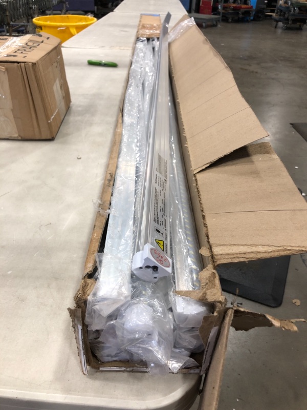 Photo 2 of 10 PCS-T8 T10 T12 LED Tube Light, 8 Foot , 100W Rotate V Shaped, R17D/HO 8FT LED Bulb ,6000K Cold White, 14500LM, Clear Cover, (Replacement for F96T12/CW/HO 150W), Ballast Bypass,Dual-End Powered,
