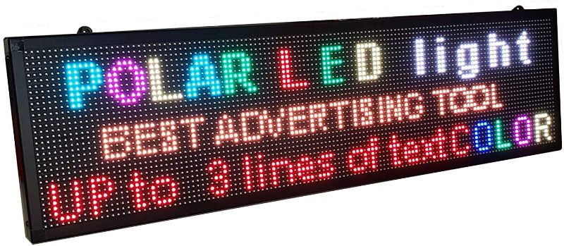 Photo 1 of WiFi P6 40" x 11" high resolution LED full RGB color sign with high resolution P6 128x32 dots and new SMD technology. Perfect solution for advertising
