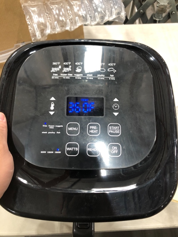 Photo 3 of ***PARTS ONLY***, item turns on but does not heat
Nuwave Brio 6-Quart Digital Air Fryer with one-touch digital controls