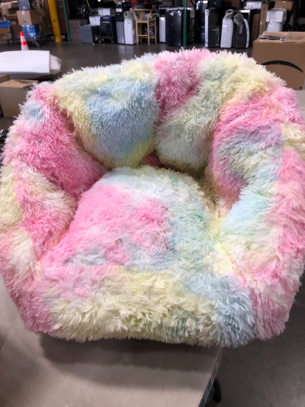 Photo 2 of Delta Children Snuggle Foam Filled Chair, Kid Size (for Kids Up to 10 Year Old), Tie Dye
