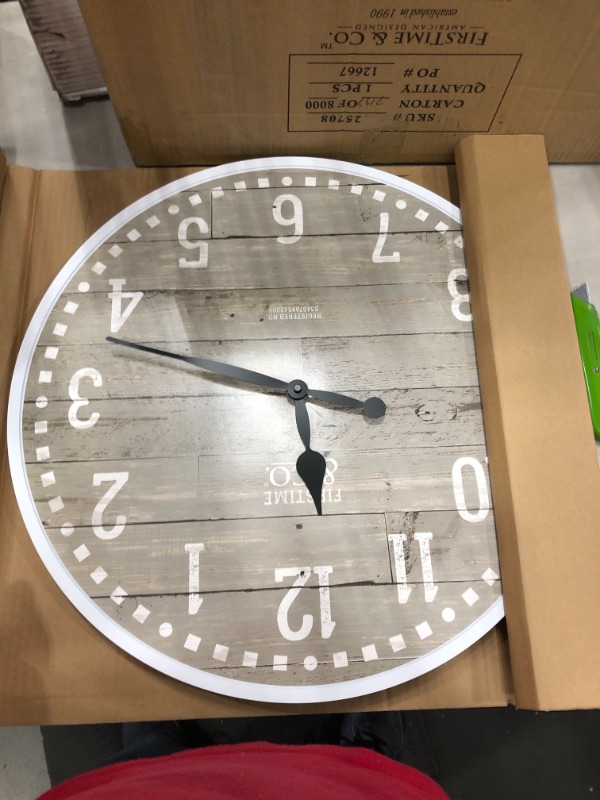 Photo 1 of FirsTime Co. 20 Arlo Gray Wall Clock, Light