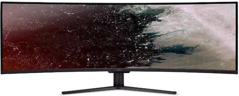 Photo 1 of Acer EI491CR Pbmiiipx 49" Curved DFHD (3840 x 1080) VA Monitor with AMD Radeon FreeSync2 Technology ,144Hz, VESA Certified DisplayHDR400, DCI-P3,Black
