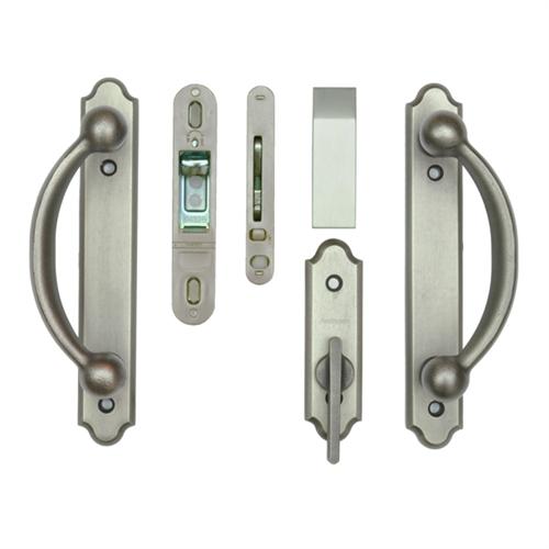 Photo 1 of Andersen Encino 2-Panel Gliding Door Hardware Set in Distressed Nickel - Distressed Nickel
