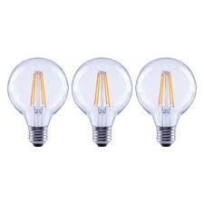 Photo 1 of 100-Watt Equivalent G25 Dimmable Globe Clear Glass Filament LED Vintage Edison Light Bulb Soft White (3-Pack) 4 BOXES.
