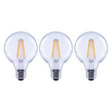 Photo 1 of 100-Watt Equivalent G25 Dimmable Globe Clear Glass Filament LED Vintage Edison Light Bulb Soft White (3-Pack) 4 BOXES.
