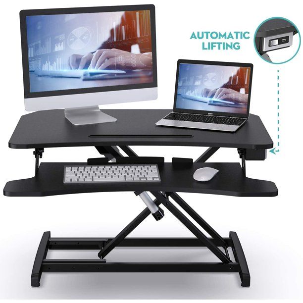 Photo 1 of ABOX Electric Powered Standing Desk Converter Monitor Stands