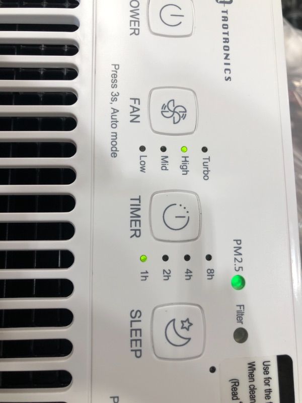 Photo 1 of TaoTronics HEPA H13 Air Purifier for Home, Allergies Smoke Pollen Pets, Home Air Cleaner Filtration System, Odors Dust, Sleep Mode Timer Auto Mode Negative Ion Mode, Air Quality Indicator