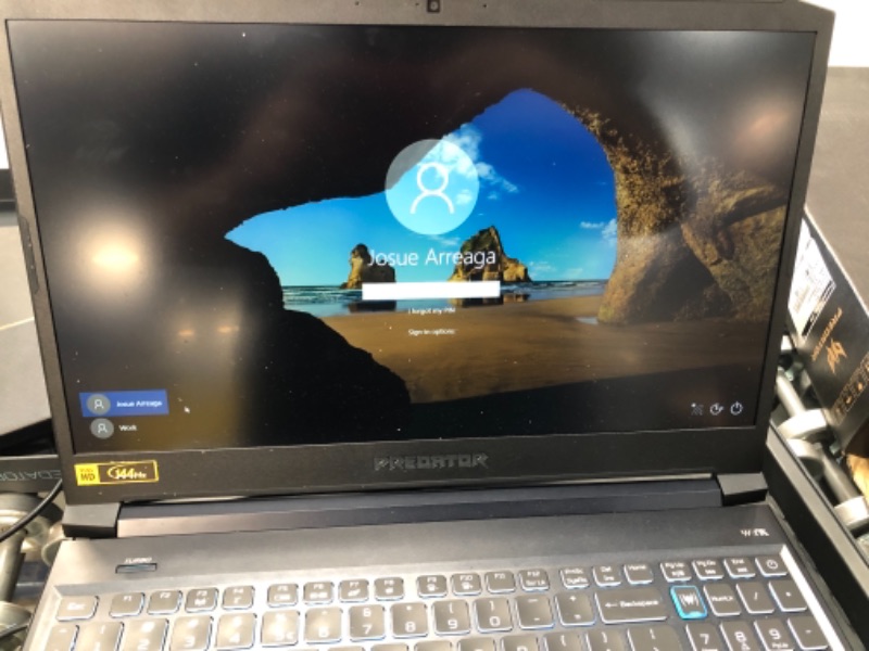 Photo 1 of LOCKED, UNABLE TO FACTORY RESET WITHOUT EXTERNAL KEY. 
Acer Predator Helios 300 Gaming Laptop PC, 15.6" Full HD 144Hz 3ms IPS Display, Intel i7-9750H, GeForce GTX 1660 Ti 6GB, 16GB DDR4, 256GB NVMe SSD, Backlit Keyboard, PH315-52-78VL
