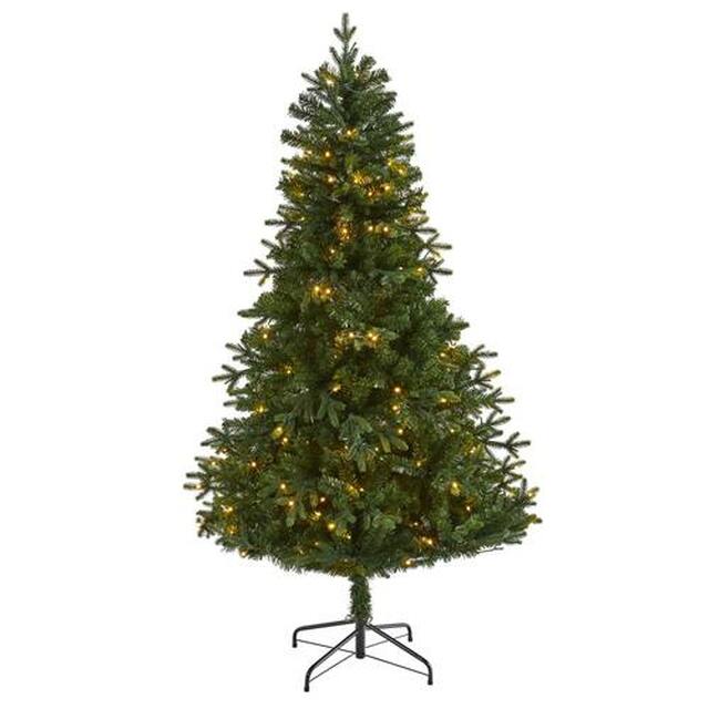 Photo 1 of 6' Vermont Fir Artificial Christmas Tree With 250 Clear Led Lights (T1789)
